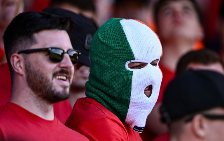 An interesting choice of attire from this Shelbourne fan for their game against Linfield tonight 👀