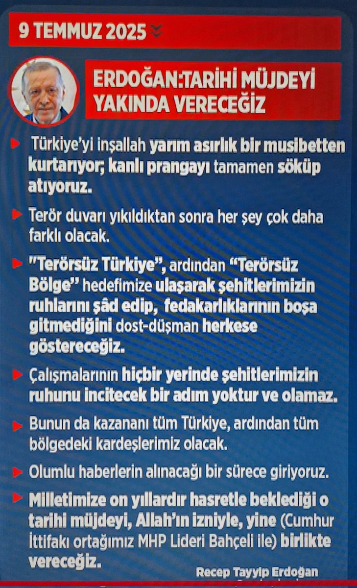Adnan KARABULUT (@adnantaek) on Twitter photo T.C. Devleti Cumhurbaşkanı Sayın <a href="/RTErdogan/">Recep Tayyip Erdoğan</a> "da şöyle diyor:
Biz yani halk ne diyor;
Allah hayırlı eylesin. Bekleyip göreceğiz ama burada İsrail ve ABD 'in konumu nerede ?
Bu soruya önümüzde duruyor Efendim T.C. Devleti Cumhurbaşkanı Sayın <a href="/RTErdogan/">Recep Tayyip Erdoğan</a> "da şöyle diyor:
Biz yani halk ne diyor;
Allah hayırlı eylesin. Bekleyip göreceğiz ama burada İsrail ve ABD 'in konumu nerede ?
Bu soruya önümüzde duruyor Efendim