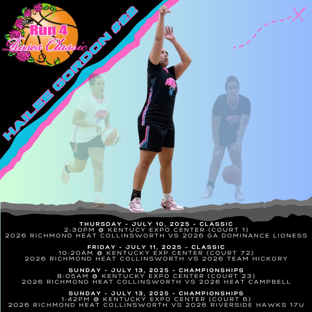 Hailee Gordon (@haileegordon30) on Twitter photo Excited to play in the Run 4 Roses! Here is my schedule for the pool play games. πΉ <a href="/WoodfordGBB/">Woodford County High School Girls Basketball π</a> <a href="/RichmondHeat1/">RichmondHeat</a> Excited to play in the Run 4 Roses! Here is my schedule for the pool play games. πΉ <a href="/WoodfordGBB/">Woodford County High School Girls Basketball π</a> <a href="/RichmondHeat1/">RichmondHeat</a>