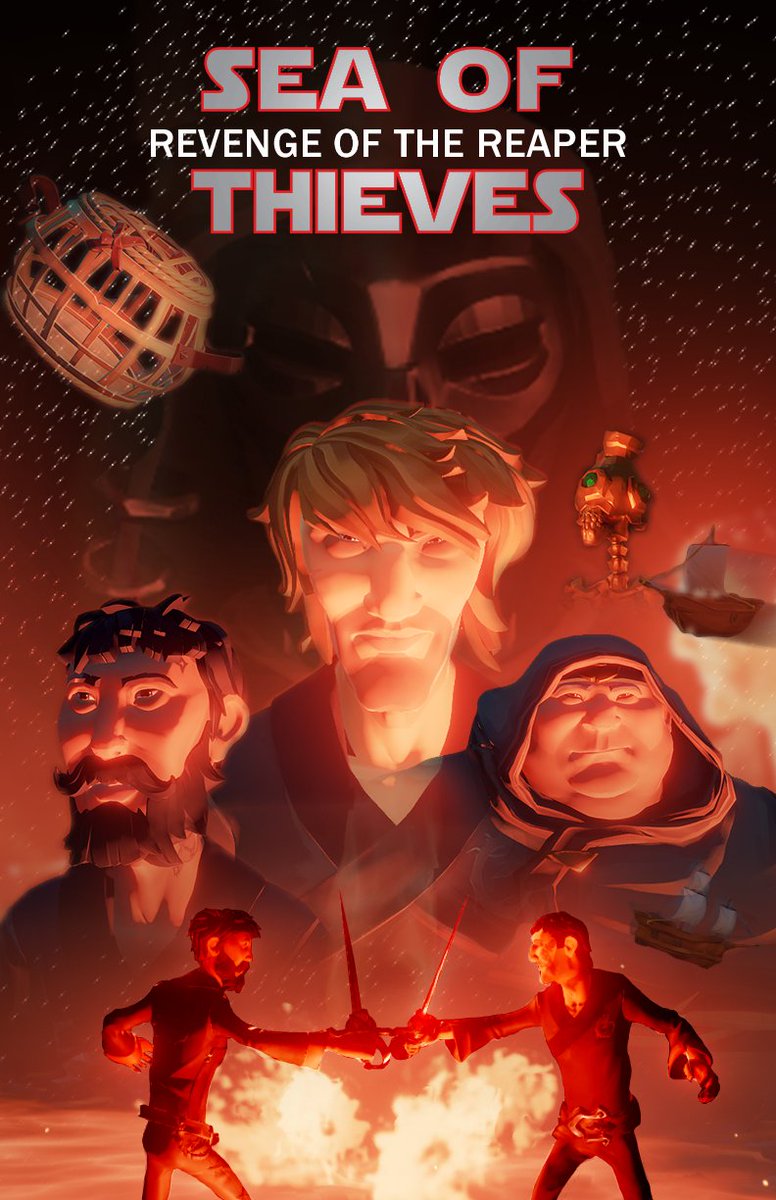 not_hawks8412's tweet photo. Ahoy pirates! Recently, I decided to recreate one of my favorite movies, Star Wars: Revenge of the Sith, in Sea of Thieves style.
⚔️🔥 Sea of Thieves: Revenge of the Reaper 🔥⚔️
Had way too much fun turning pirates into Jedi.
Huge thanks to @astreauxnomical, @Steep_Mini, and @n1ptzy for helping me bring this project to life!
@SeaOfThieves #SeaOfThieves #BeMorePirate #StarWars #FanArt