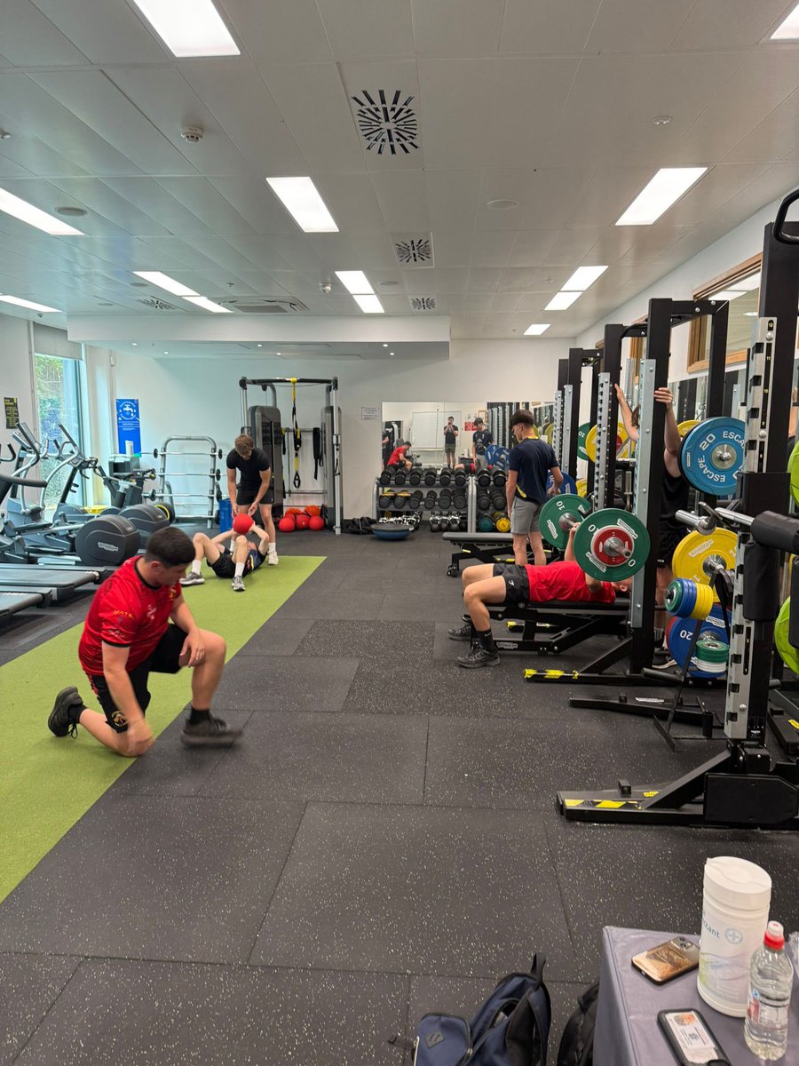 Some of our rugby players taking part in a conditioning session today. Great work rates on show