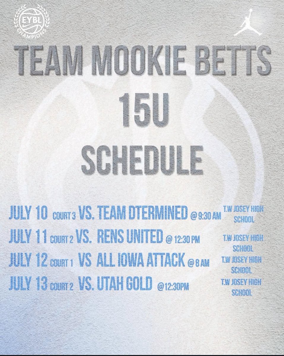 Logan Williams2028 (@loganwiiiiams) on Twitter photo Schedule for this weekend <a href="/PrepHoopsTN/">Prep Hoops Tennessee</a> <a href="/teammookiebetts/">Team Mookie</a> <a href="/JPIImbb/">JPII Mens Basketball Team</a> <a href="/NikeEYB/">EliteYouthBasketball</a> Schedule for this weekend <a href="/PrepHoopsTN/">Prep Hoops Tennessee</a> <a href="/teammookiebetts/">Team Mookie</a> <a href="/JPIImbb/">JPII Mens Basketball Team</a> <a href="/NikeEYB/">EliteYouthBasketball</a>