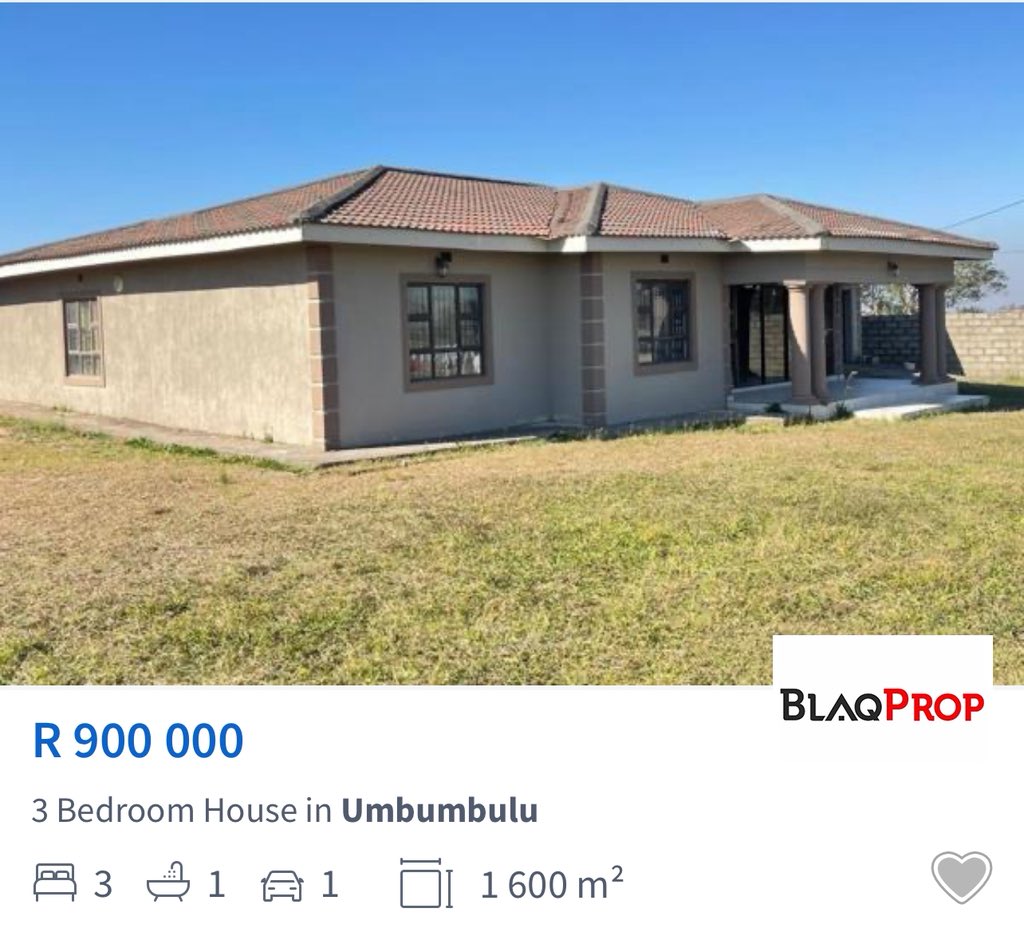 BLAQPROP's tweet photo. 3 BEDROOM PROPERTY FOR SALE IN UMBUMBULU - R900 000

Contact Agent: Mbongeni Sibiya -Property Practitioner
M: 084 804 5783
Tel: 087 164 8505
Email: mbongeni@blaqprop.co.za
Web: https://t.co/zyifT9wLap https://t.co/PoIyBfjAWA