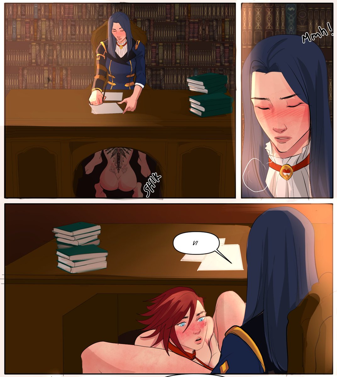 Vi supporting Cait at work.
