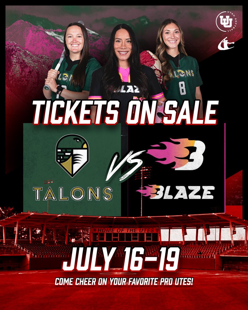 Utah Softball (@utah_softball) on Twitter photo We're just one week away from game one of
<a href="/AUSL_Talons/">Talons | AUSL</a> ๐ <a href="/AUSL_Blaze/">blaze | athletes unlimited softball league</a> at Dumke Family Softball Stadium!
Get your tickets now for when the inaugural <a href="/theAUSLofficial/">AUSL</a> season comes to SLC!
๐๏ธ: bit.ly/4kr0aN1
#ProUtes We're just one week away from game one of
<a href="/AUSL_Talons/">Talons | AUSL</a> ๐ <a href="/AUSL_Blaze/">blaze | athletes unlimited softball league</a> at Dumke Family Softball Stadium!
Get your tickets now for when the inaugural <a href="/theAUSLofficial/">AUSL</a> season comes to SLC!
๐๏ธ: bit.ly/4kr0aN1
#ProUtes