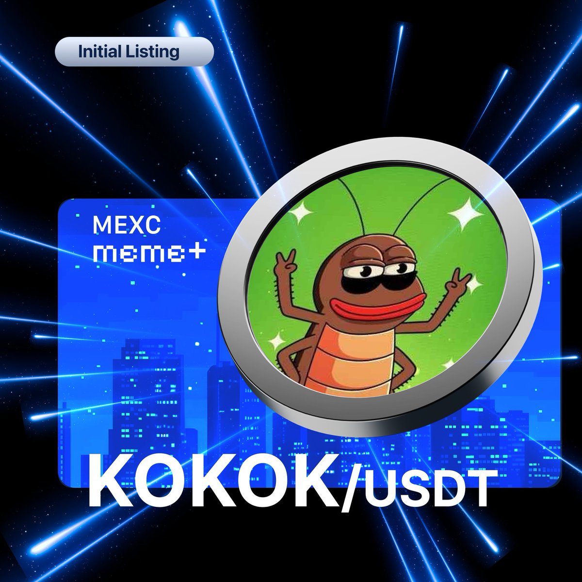 Wzarrd's tweet photo. BREAKING: $KOKOK is now officially listed on MEXC 🪳🔥
From crawling on Solana to marching into top-tier CEXes — the roach is UNSTOPPABLE.
OKX Wallet ✅
Gate Alpha ✅
Now MEXC ✅
80% supply burned 🔥
The infestation is global.
#KOKOK #MEXC #Solana #RoachRun #MemeSeason @Kokoktheroach