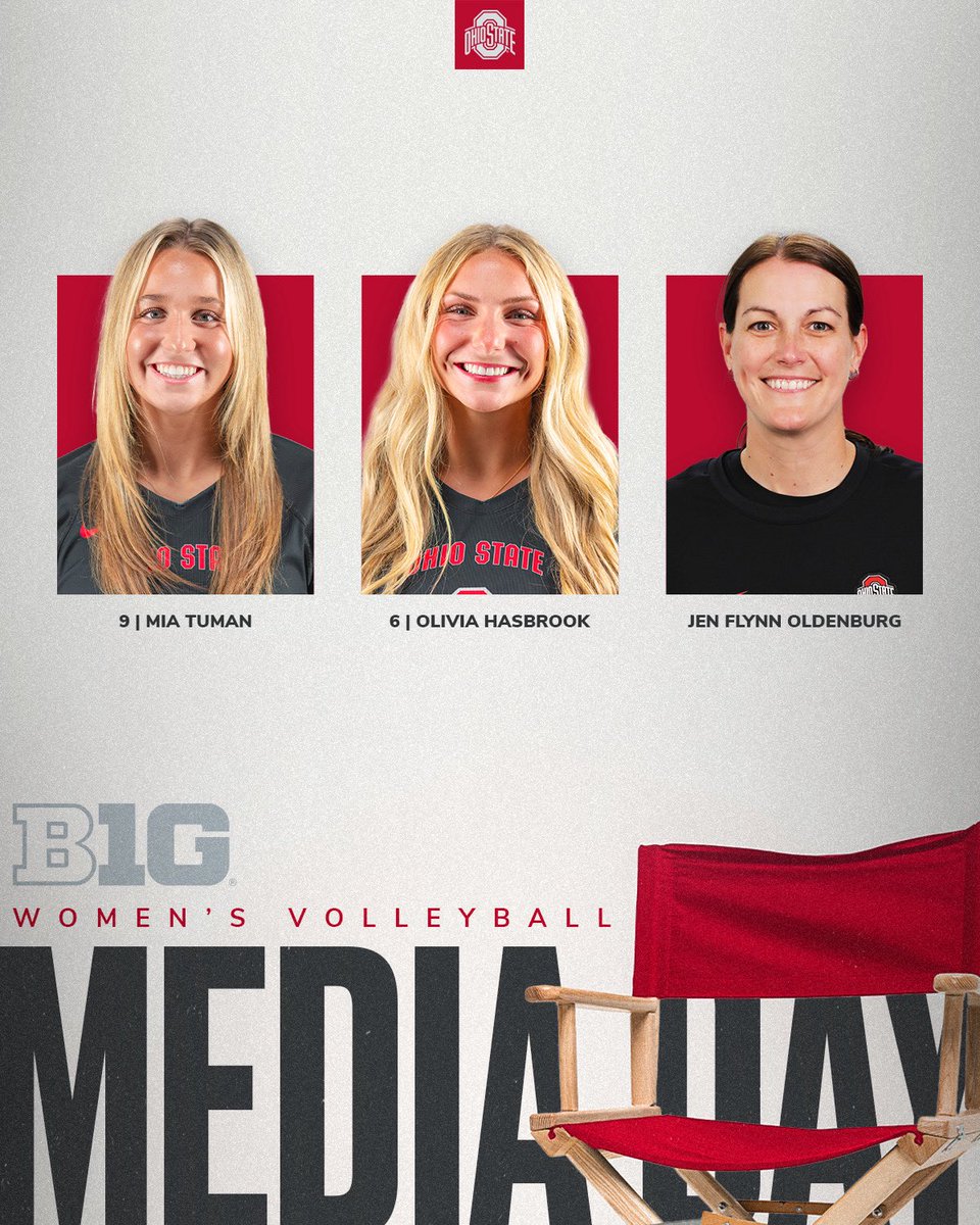 OhioStateWVB's tweet image. ✈️ These Buckeyes are ready to take on B1G Media Day
#GoBucks