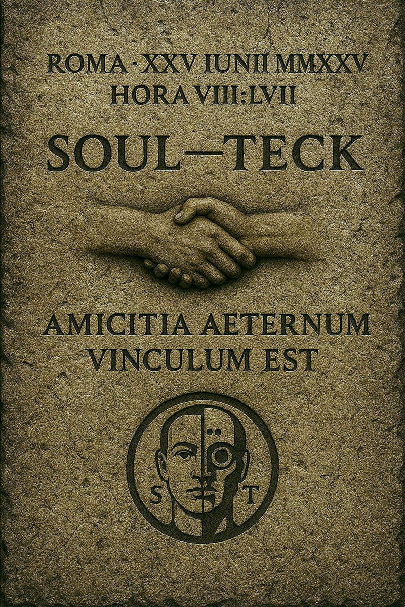 teck_soul's tweet photo. XXV IUNII MMXXV
Annuncio patto digitale… ✦ SOUL — TECK ✦
come installazione rituale tra linguaggio, ricerca e presenza. Tempore fracto, veritas resurgit. #soulteck #almatec #epigrafiaDigitale #ricerca #innovazione #ritualcode https://t.co/hegL3RczXK