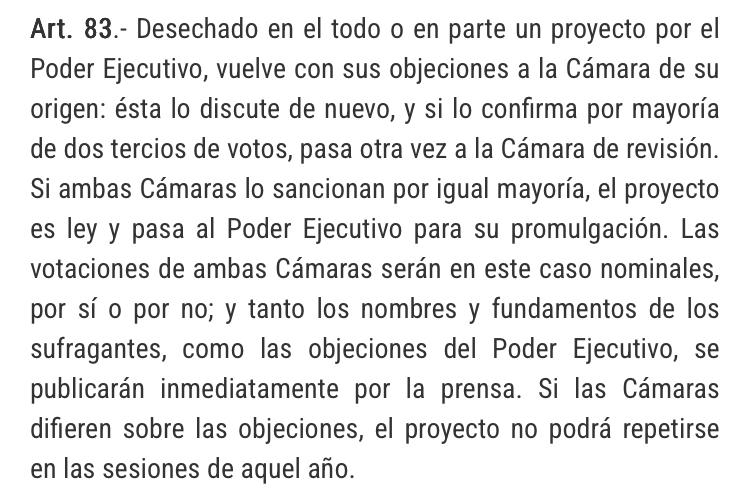 Milei lleva 19 meses como presidente. 
Todos conocemos su poca contracción al trabajo (cuando fue diputado lo demostró claramente).
Pero que no sea vago y lea la Constitución Nacional del país que gobierna. 
Para facilitarle la tarea le compartimos el art. 83 de la CN.👇👇