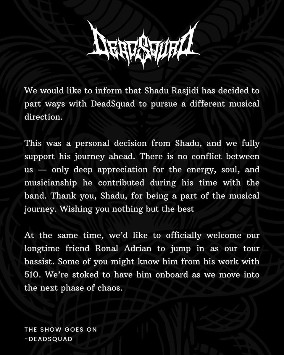 XtremeMerch's tweet photo. Kabar terbaru dari Deadsquad. https://t.co/7s8cBzg6Wa