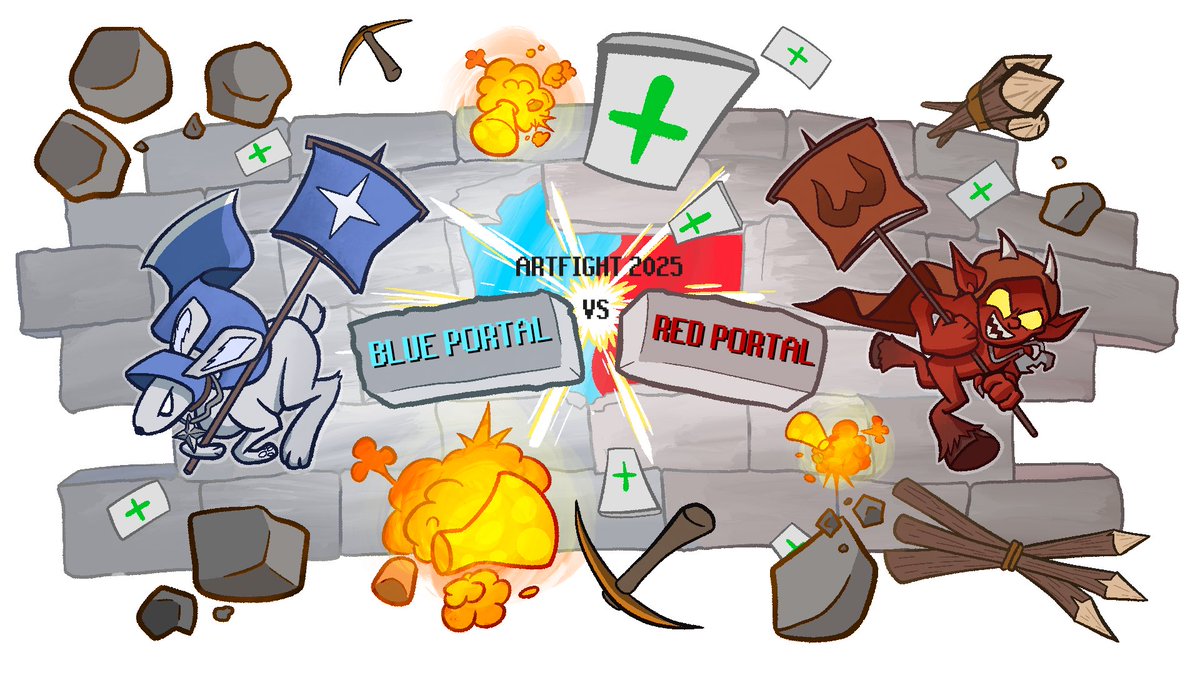 NYChannelRS's tweet image. A lot of this month I’ve been dedicating my time to making #RACArtFight assets! 🩵❤️
Including the banner and scoreboard~