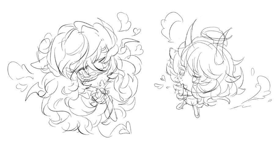 BlaiseDebeste_'s tweet image. The bighorn sheep demon and the antelope angel launch love hearts🗯️💘💨
