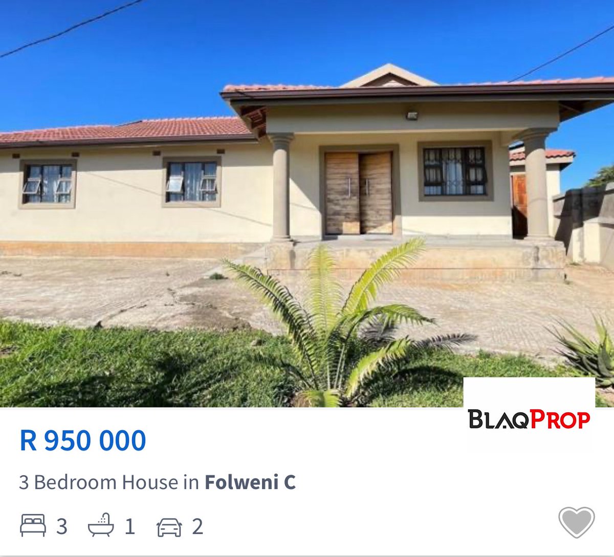 BLAQPROP's tweet photo. 3 BEDROOM PROPERTY FOR SALE IN FOLWENI - R950 000

Contact Agent: Mbongeni Sibiya -Property Practitioner
M: 084 804 5783
Tel: 087 164 8505
Email: mbongeni@blaqprop.co.za
Web: www.blaqp https://t.co/OOLIXnsIzg