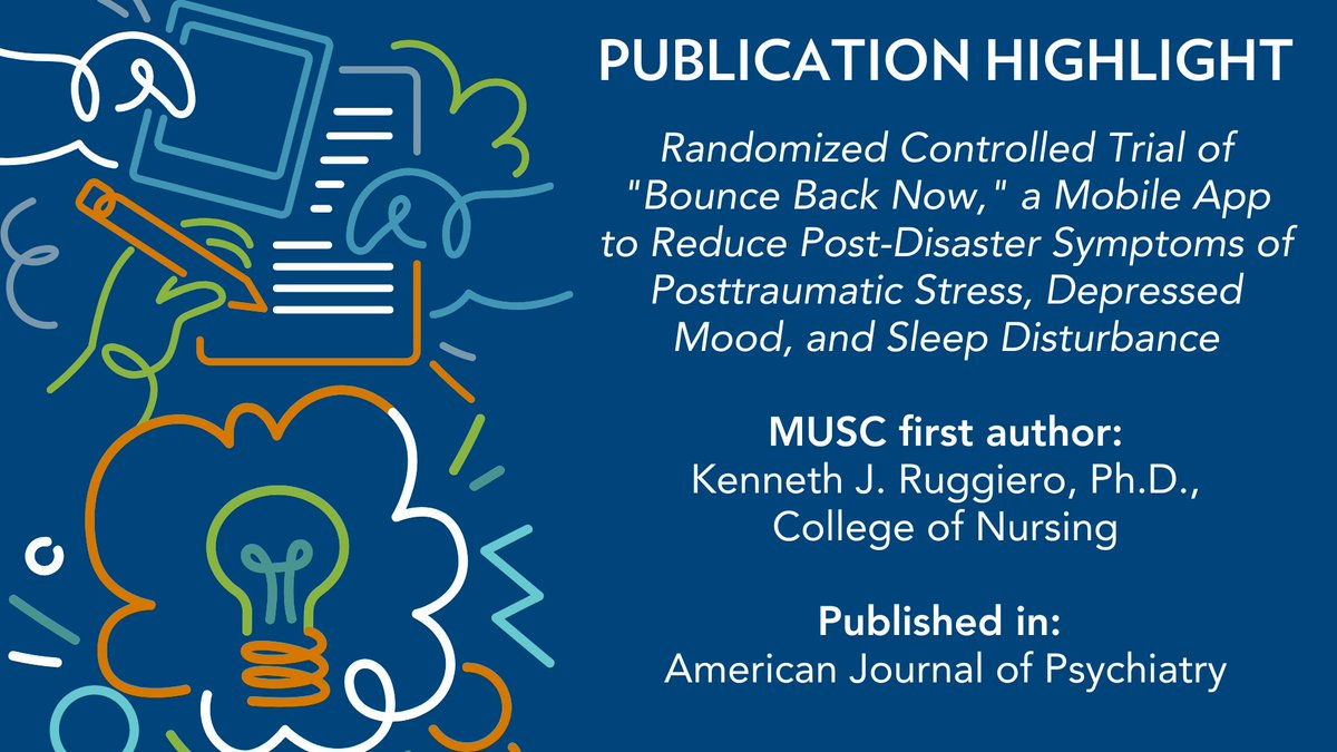 Check out this recent publication featured in the American Journal of Psychiatry! MUSC author: Kenneth J. Ruggiero, PhD, College of Nursing. Click to read: bit.ly/440LYW7