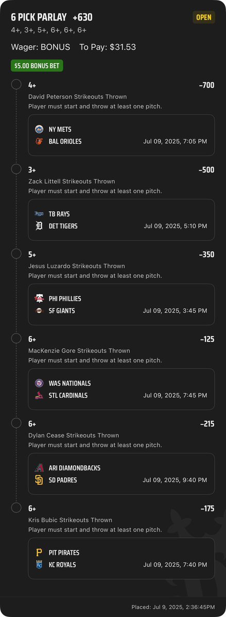 AprosAnalytics's tweet photo. Here’s a strikeout play! I owe you guys a banger hitting list later this week 🫡
#mlbbets #freepicks #mlbslips https://t.co/kqZFVhafln