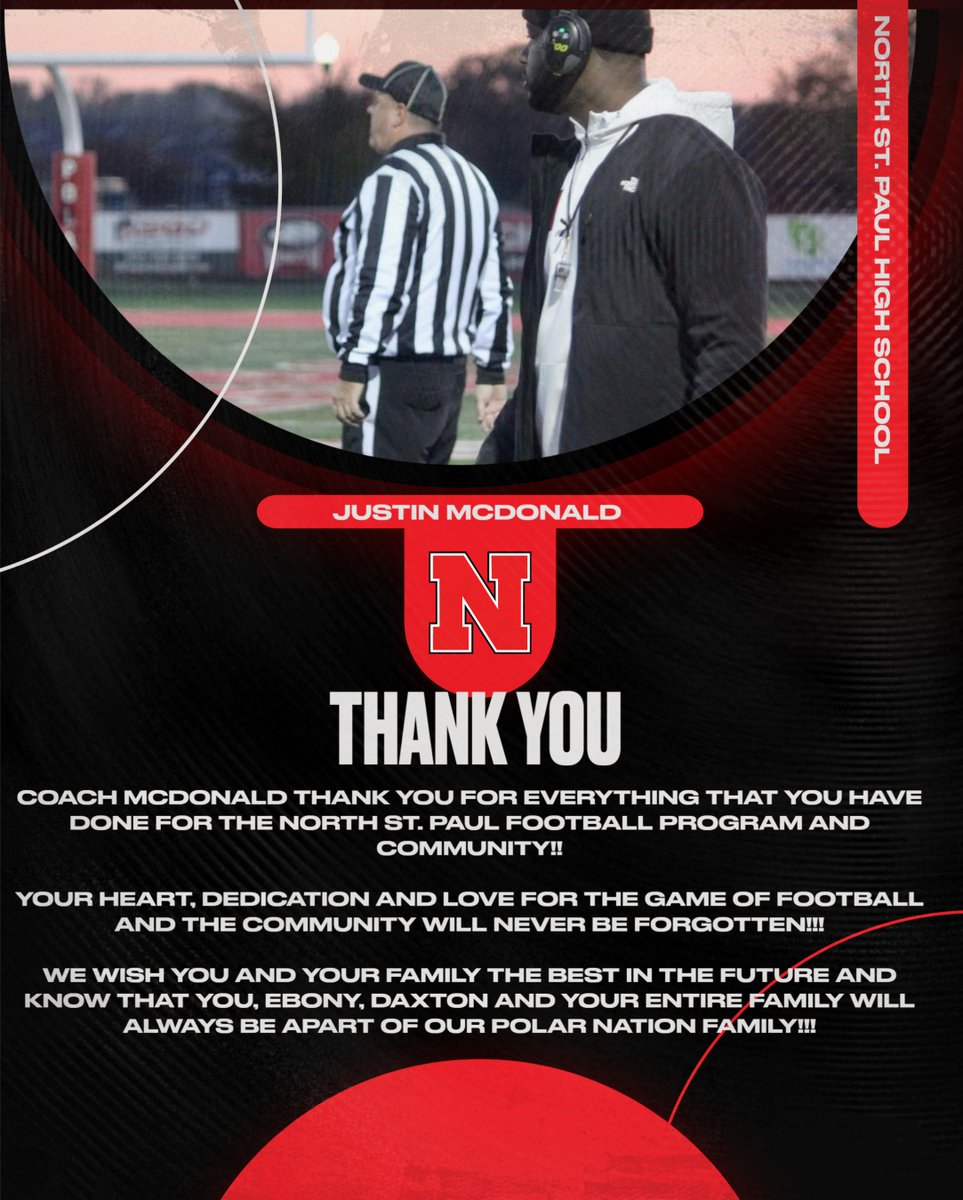 Good Afternoon Polar Nation!!!! We want to share an important update regarding our football program. Coach McDonald has made the difficult decision to step down as Head Football Coach in order to prioritize family health matters.

THANK YOU, COACH!! 

#GOPOLARS