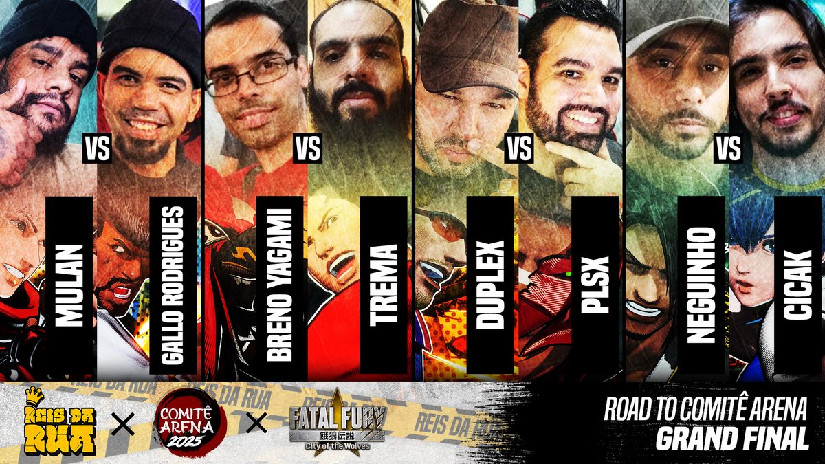 Alemeras #ffcotw (@alemeras_) on Twitter photo E a GRANDE FINAL do REIS DA RUA ROAD TO COMITÊ ARENA foi fechada! Amanhã as 20h estaremos online pra ver essa trocação de murro!
<a href="/MulanFGC/">Mulan #FFCOTW</a> -vs- <a href="/GalloFGC/">Klinsmann</a>
<a href="/BrenoYagami/">Breno R. T. Almeida</a> -vs- <a href="/trema_bang/">Trema</a>
Duplex -vs- <a href="/PLSX_Fighting/">PLSX</a>
<a href="/NeguinhoFGC/">Alexander Pierroti (Neguinho)</a> -vs- <a href="/Cicak_1/">FSN | Cicak</a>
Aquele RTzin pra ajudar! Vamos E a GRANDE FINAL do REIS DA RUA ROAD TO COMITÊ ARENA foi fechada! Amanhã as 20h estaremos online pra ver essa trocação de murro!
<a href="/MulanFGC/">Mulan #FFCOTW</a> -vs- <a href="/GalloFGC/">Klinsmann</a>
<a href="/BrenoYagami/">Breno R. T. Almeida</a> -vs- <a href="/trema_bang/">Trema</a>
Duplex -vs- <a href="/PLSX_Fighting/">PLSX</a>
<a href="/NeguinhoFGC/">Alexander Pierroti (Neguinho)</a> -vs- <a href="/Cicak_1/">FSN | Cicak</a>
Aquele RTzin pra ajudar! Vamos