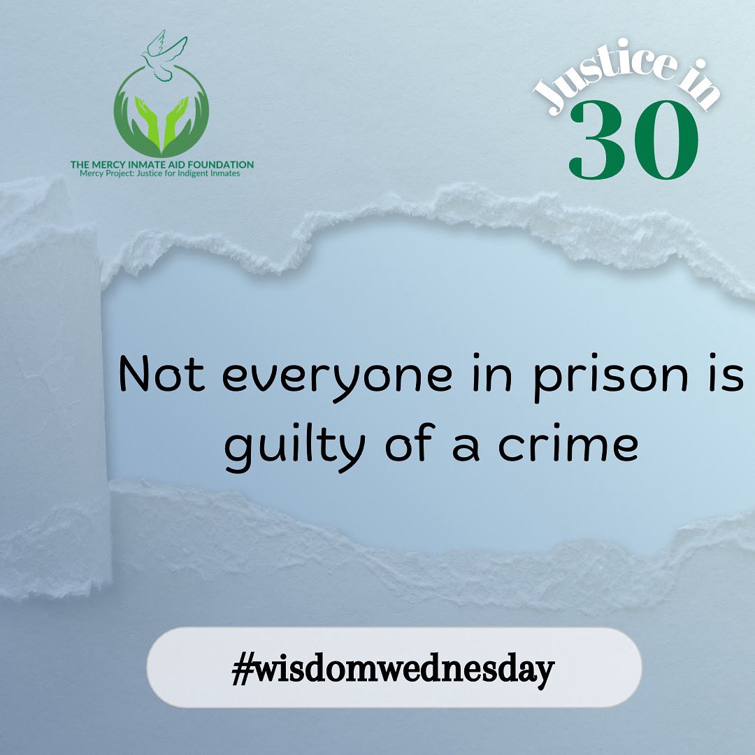 mercyprojectng's tweet photo. Justice in 30 | Day 24

In Nigeria, over 66% of inmates are awaiting trial. Many haven’t been convicted of any crime. Some are innocent, others were in the wrong place at the wrong time, and far too many are simply victims of a broken, unequal system.

#justicein30 https://t.co/DNY87cVOat