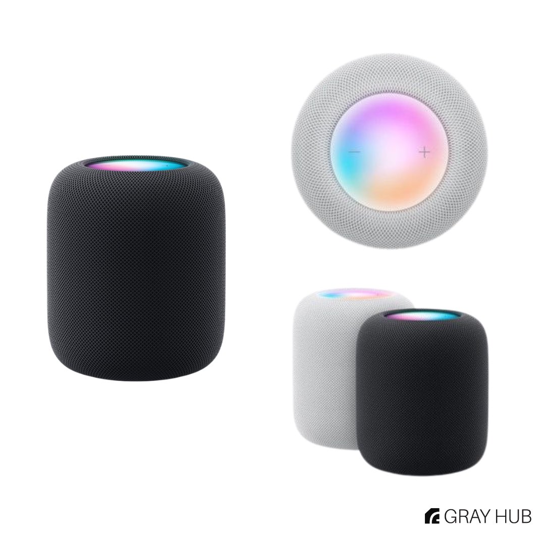 grayhubco's tweet photo. Bring the concert home.
With deep bass, spatial audio, and smart home control, the Apple HomePod delivers a rich sound experience that looks as good as it sounds 

Apple HomePod (₦602,000)

Now available, Click the link in our bio to learn more, or send us a DM to place order. https://t.co/WUEyq1u59e