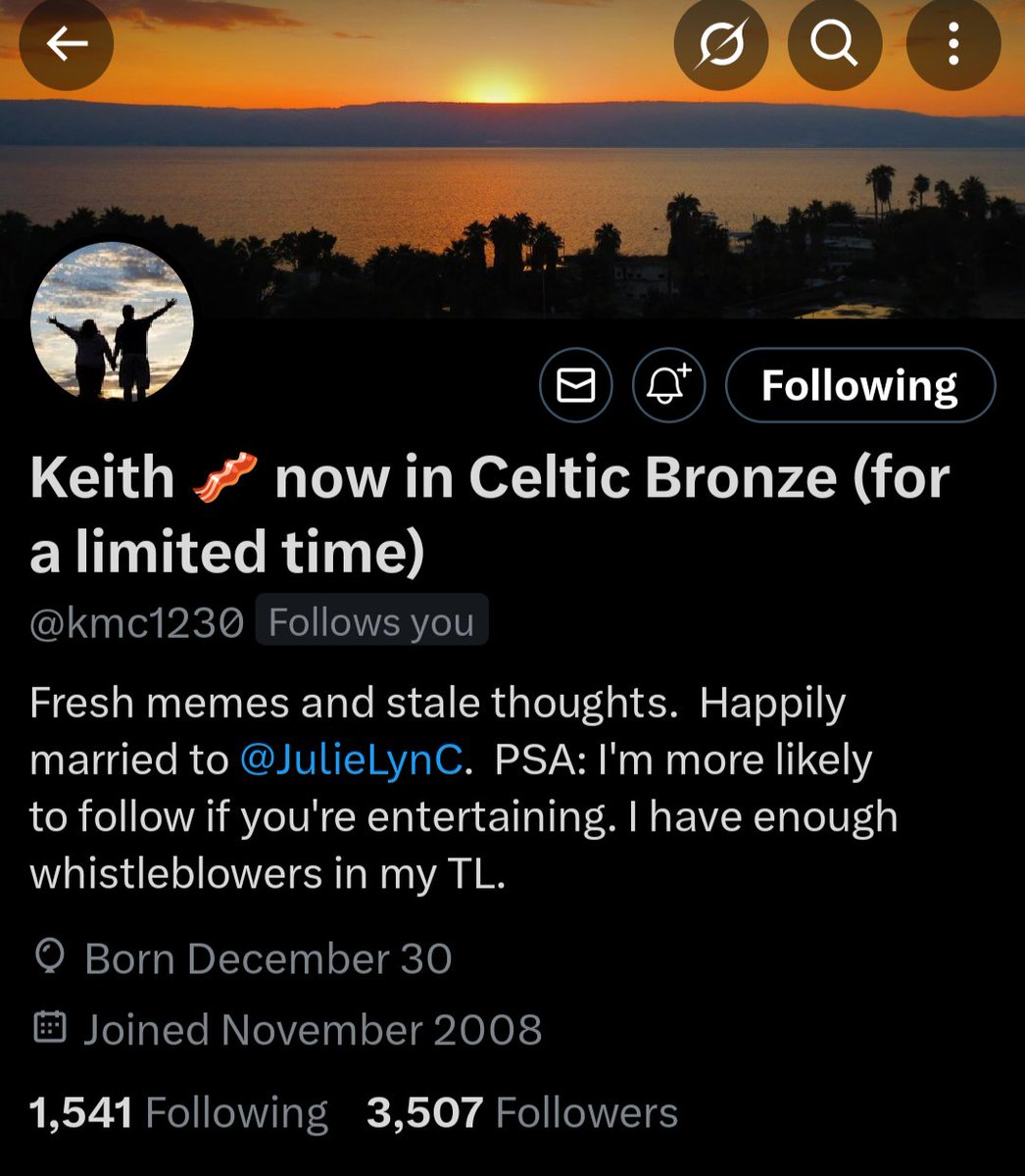 Hello friends! 
Meet my friend <a href="/kmc1230/">Keith 🥓 now in Celtic Bronze (for a limited time)</a>  he's a great person that I've thoroughly enjoyed getting to know. He's hilarious and he's a master memer, yes I said master, he always has the right meme at the right time. 
He's also an amazing human, a musician, and a great friend to