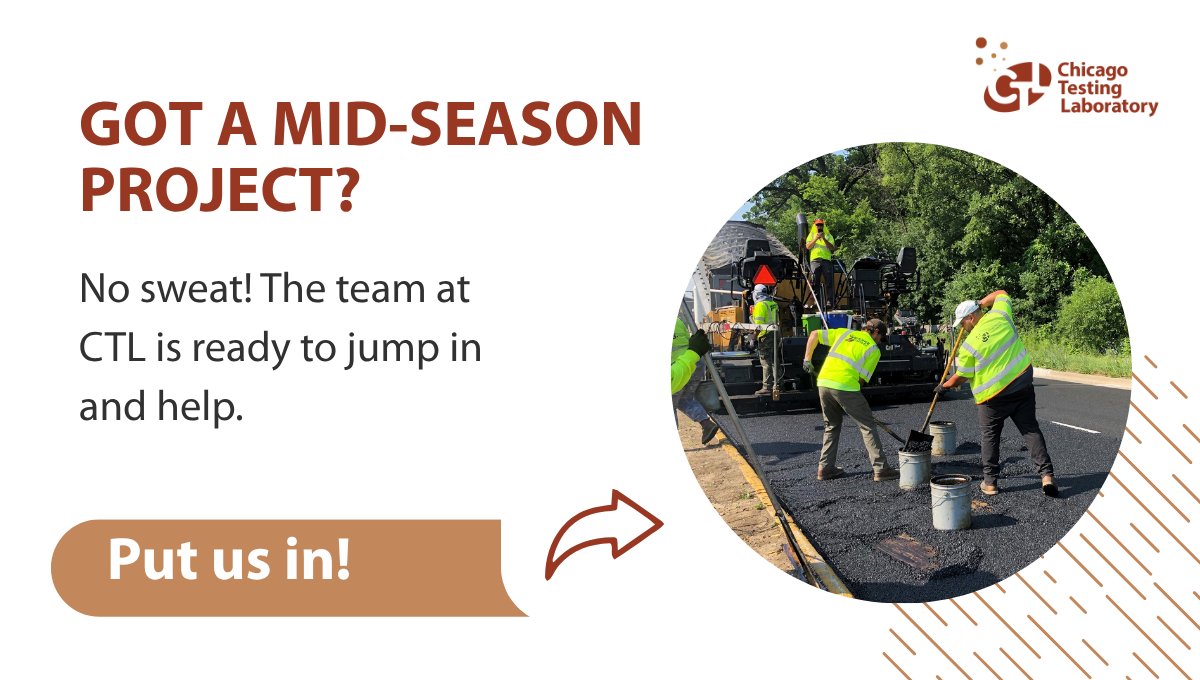 CHITestingLab's tweet image. We know things just pop up!

CTL is ready to jump in and get the job done.

Start here!
bit.ly/47hfMxe

#SoilTesting #AsphaltTesting #ConcreteTesting #MidseasonSupport #ForensicEvaluation