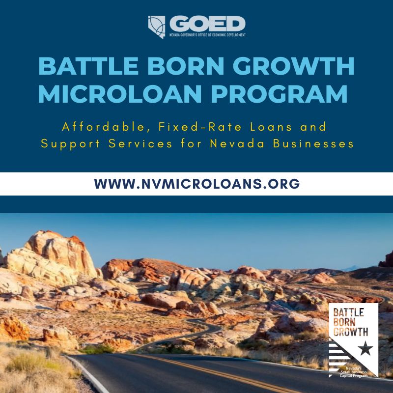 📢 Nevada small businesses: Need funding to grow? Our Microloan Program offers flexible, low-interest loans up to $250K to help start or scale. Don't miss this opportunity, apply today: ow.ly/8wxt50W5ejp!