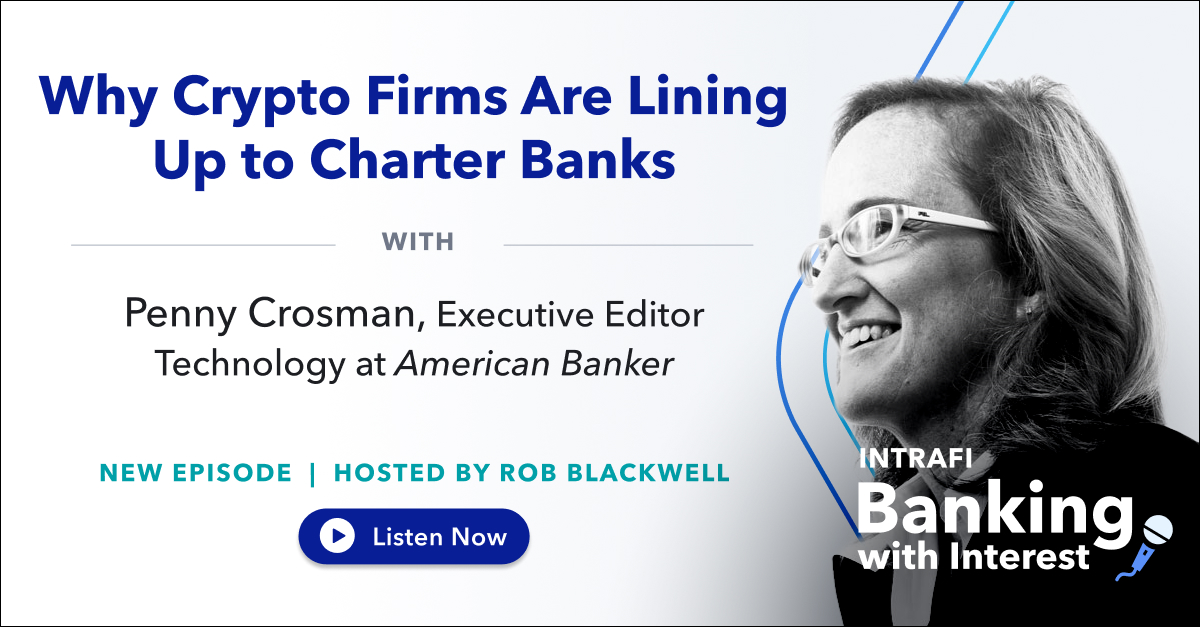 IntraFi's tweet image. Crypto firms are no longer trying to replace the banking system, they're now applying to become part of it. @pennycrosman of @amerbanker discusses what's going on, how regulators will view these applications, and whether banks plan to fight back.
ow.ly/FG3k50Wn33W