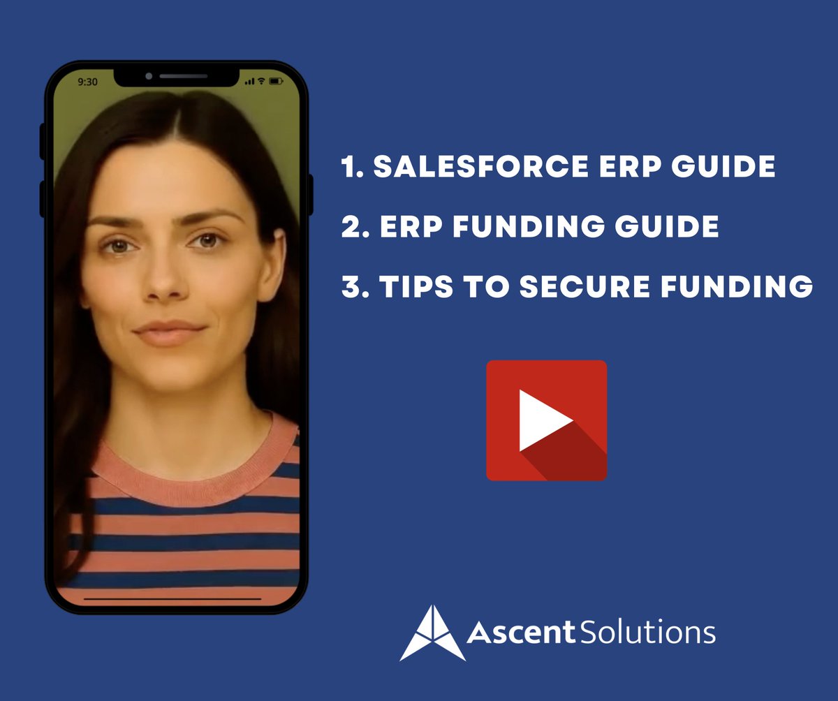 🎥 Dive into bite-sized insights that will elevate your #ERP game by helping you raise funds and streamline operations. 🚀 Check out our shorts playlist: youtube.com/@ascenterp/sho…

#ERP #CloudERP #CRM #Salesforce #YouTubeShorts