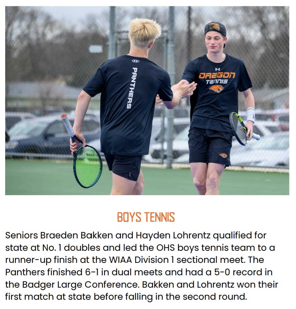 Year end highlights for our Boys Tennis team!
