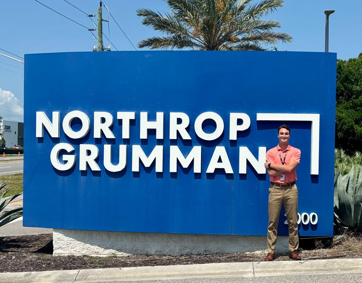 WSUEngineering's tweet photo. One of our aerospace engineering students, Reese, is making the best of summer with an internship at @northropgrumman in Florida! He's on the Vehicle Management Systems team, working on systems that are critical to the operation and performance of advanced aerospace platforms. https://t.co/8jDWOpmOFO