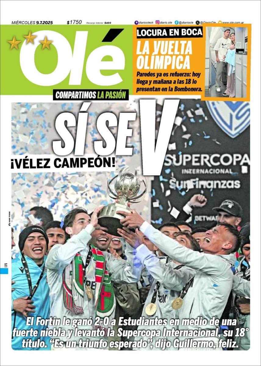 leorbruno's tweet photo. Buen día para los campeones de la Supercopa Internacional 🏆 https://t.co/QEIl78kPb3