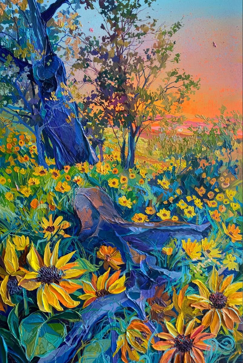 amtrusova's tweet image. acrylic, canvas 60*90 cm «suns on the earth» 2022.