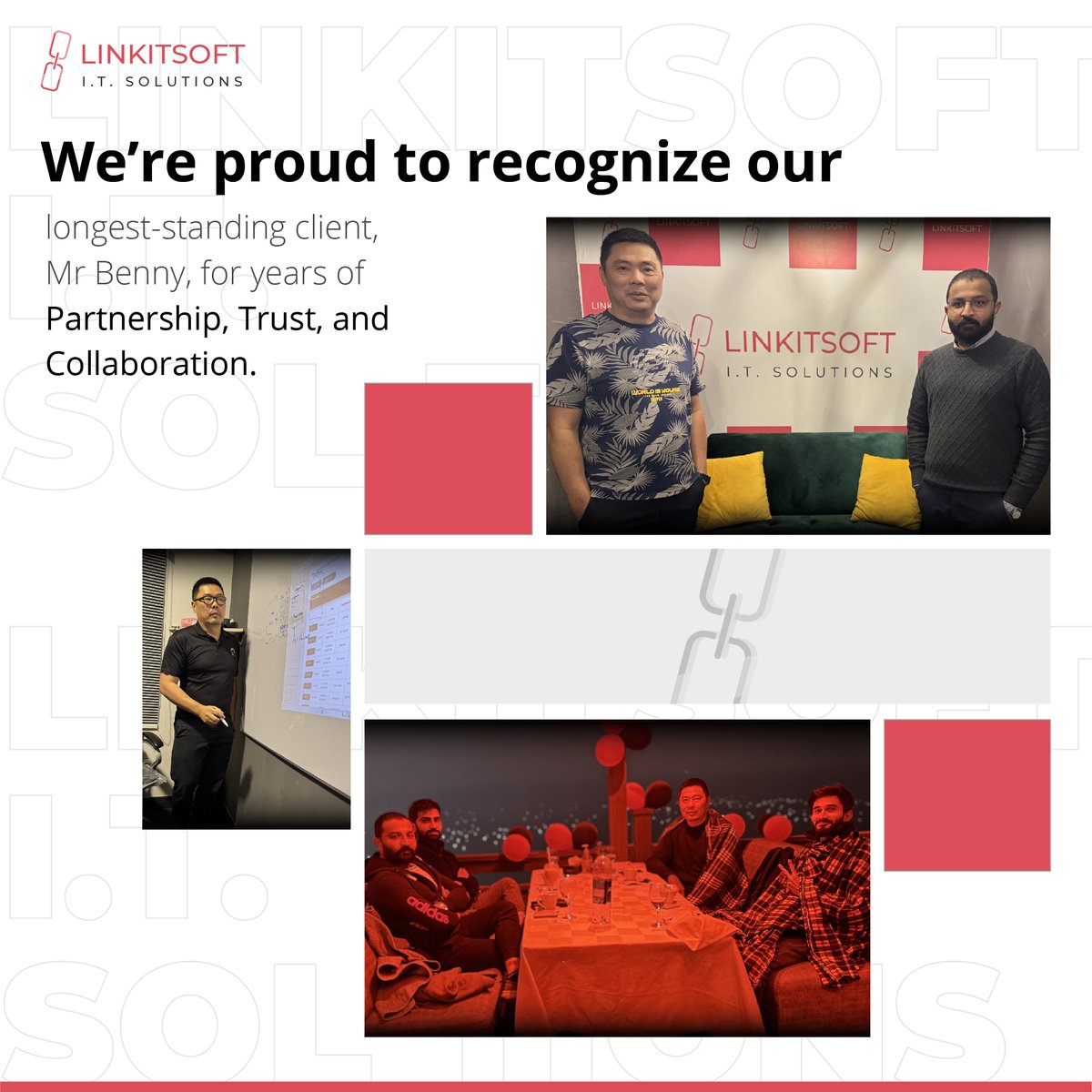 linkit_soft's tweet image. Nothing makes us prouder than long term partnerships built on trust and results. We had the pleasure of welcoming one of our oldest and most valued clients to our office.
#ClientVisit #LongTermPartnership #Linkitsoft
