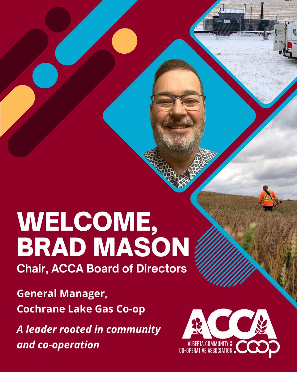 Join us in welcoming Brad Mason as the new Chair of ACCA’s Board of Directors!

As GM of <a href="/CLGas_Coop/">Cochrane Lake Gas Co-Op Ltd.</a>  Cochrane Lake Gas Co-op, Brad brings deep experience in rural co-op leadership.

We’re excited for what’s ahead!