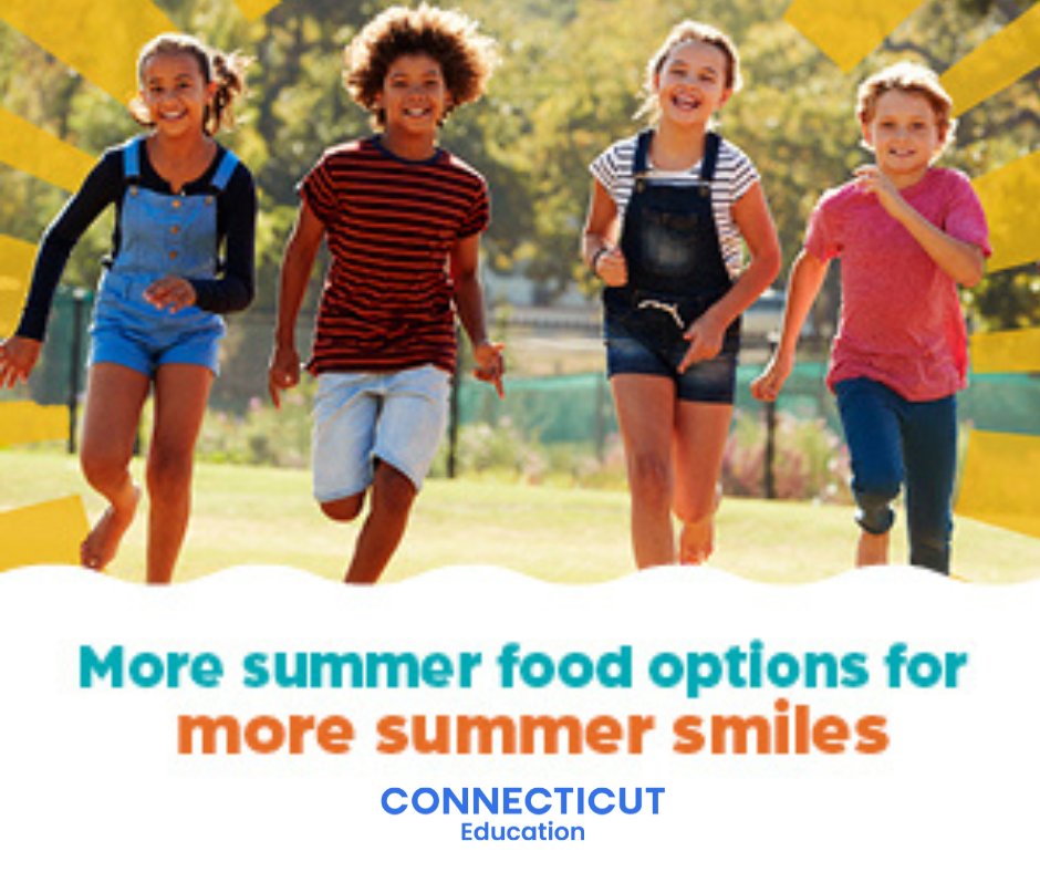 EducateCT's tweet image. CT's #SummerMeals Programs help kids & teens thrive through the summer, making it easier for families to get nutritious food at no cost for their kids when school is out. Families can find all of CT summer meal site locations at: fns.usda.gov/summer/sitefin…