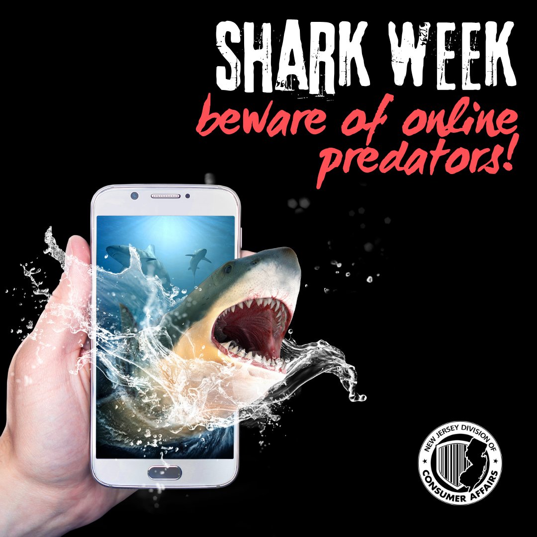 ConsumerNJ's tweet image. Sharks aren’t the only predators lurking. Online scams can strike anytime. This #SharkWeek, learn how to protect yourself and your personal data using our cybersecurity handbook:
ow.ly/IT2B50Wn2uk