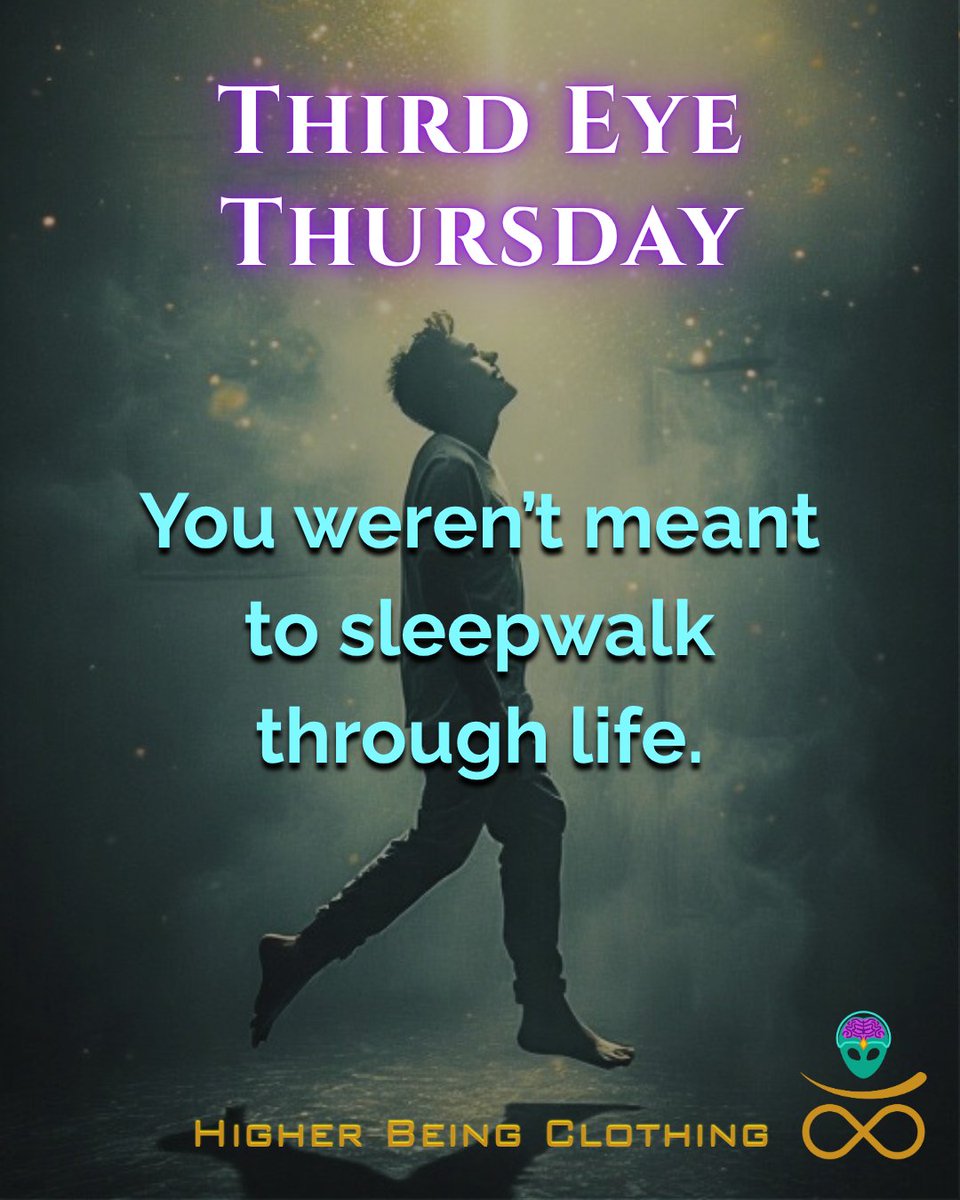 HigherBeingCo's tweet image. Life isn’t meant to be a trance but modern life trains you to sleepwalk - but your soul came here to wake up. 
This life is sacred. 
The restlessness you feel isn’t dysfunction. 
It’s your alarm clock.

#ThirdEyeThursday #AwakenToTruth #LiveConsciously #HigherBeing #BreakTheSpell