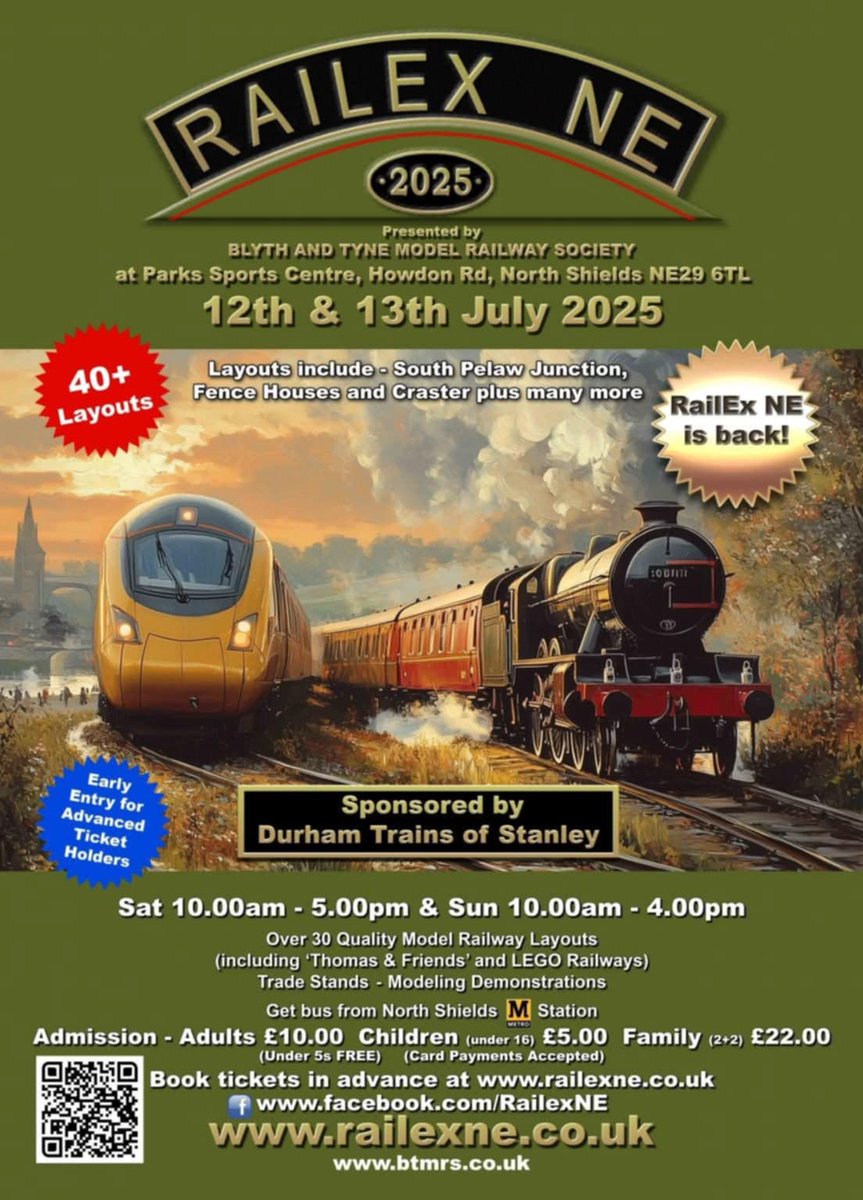 It's this weekend Model Railway Exhibition in North Shields.
<a href="/NorthEastTweets/">North East Tweets</a> 
#trains #Railway #hornby #bachmann #accurascale #LEGO <a href="/LNURailway/">LNUR - LEGO Northern UK Railway</a> <a href="/NorthShieldsBC/">#OneNorthShields</a> <a href="/LuvNorthShields/">I Love North Shields</a> <a href="/NTCouncilTeam/">North Tyneside Council</a> <a href="/ProperCanny/">NorthEastEngland</a>
