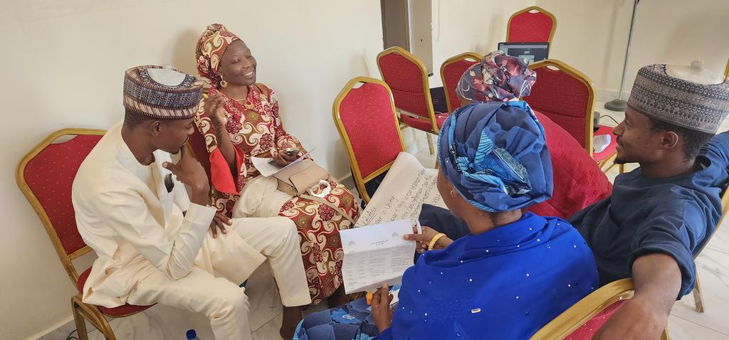 Participants now engage in group work reflecting on their learning points, change in perceptions about labour movement matter in Nigeria, takeaways, etc