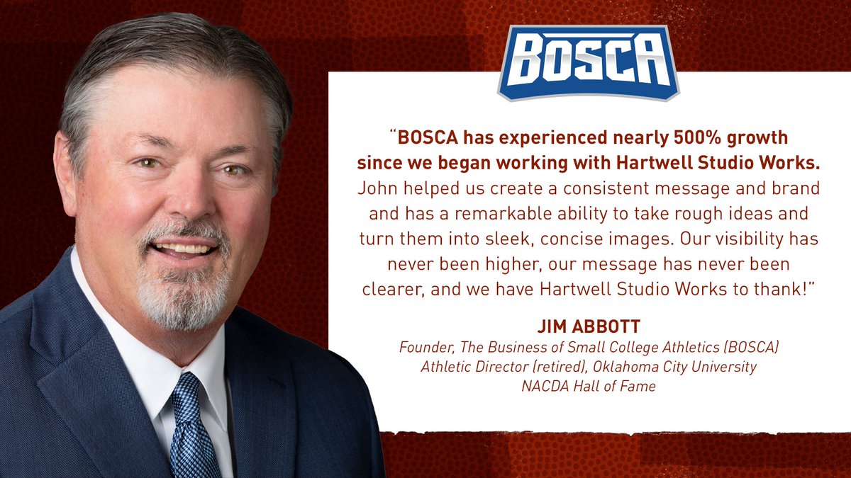 HartwellStudio's tweet photo. At the height of the 2020 COVID lockdowns, I teamed up with @jimabbott33 &amp; @smallcollegeath to serve #highered in a time of need. Now 5 years later, #BOSCA is the undisputed leader in #smallcollege #athleticsdevelopment. See you in Chicago! https://t.co/qhDFtzU0Gs