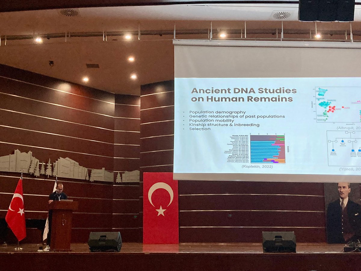 ekoevoder's tweet image. First flash talk by Arda Sevkar, on ancient DNA!