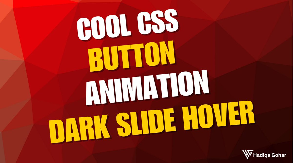 HadiqaGohar's tweet photo. ✨ Make Your #Buttons Pop with Pure #CSS!
#Hover over this stylish button and watch a smooth dark overlay slide in — no JavaScript needed! 🔥
🖱️ Clean. Modern. Interactive.
Perfect for portfolios, landing pages, and call-to-actions.

📽️ Watch it here 👉 https://t.co/9OlC0A9xN2 https://t.co/zun3v1KXH9