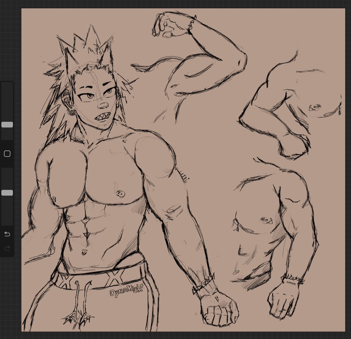 Alright you can finally look at his face now lol I did render part of it but it’s taking me a while so I’ll attach it under here!

#wip #kirishima