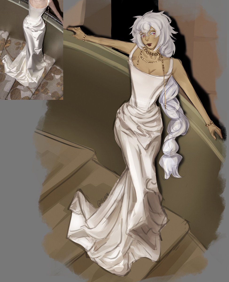 llumen__'s tweet image. Quick dress study with White Lilly >O<
#cookierunkingdom #whitelilycookie