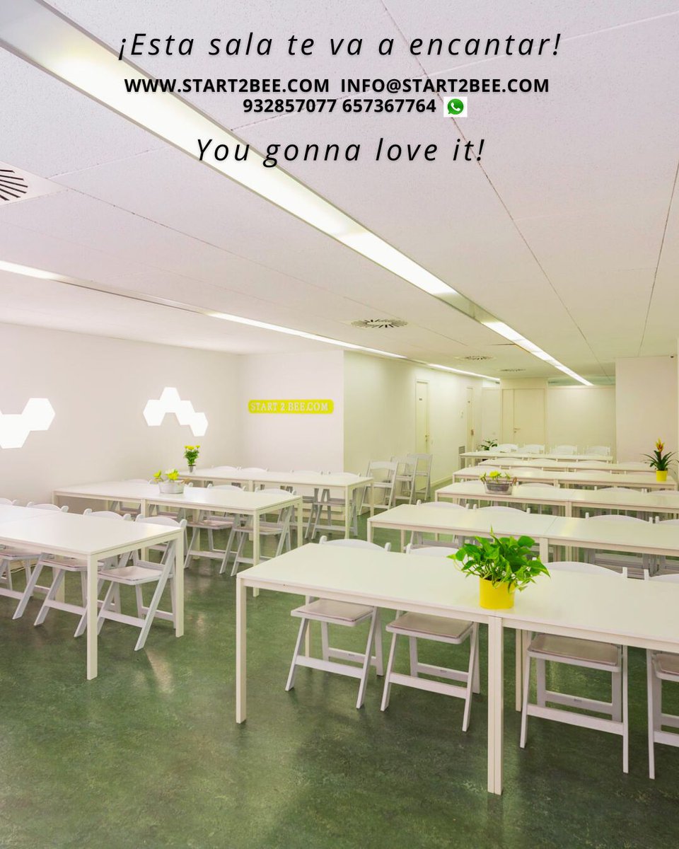 start2bee's tweet photo. Si tienes que hacer un curso, una presentación, una reunión, etc.
¡Esta sala te va a encantar!
Si quieres más información puedes verla aquí
https://t.co/wNyzmDQv0G o contactar con nosotros
info@start2bee.com 932857077 657 36 77 64 https://t.co/CMHKEgLTeJ