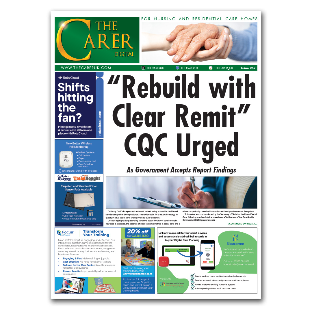 The Carer Digital is delivered to our readers online every week, bringing you all the latest news, expert advice and opinion and latest products and services for the adult social care sector.

Read it today at thecareruk.com/recommends/car…

#care #socialcare #socialcarenews #carenews