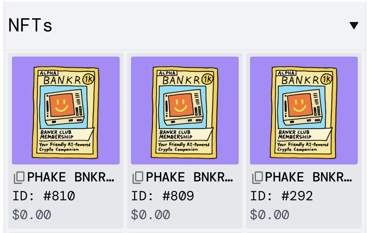 Do you own a Bankr club nft or a Phake BNKR club? 👀 $BNKR 📺