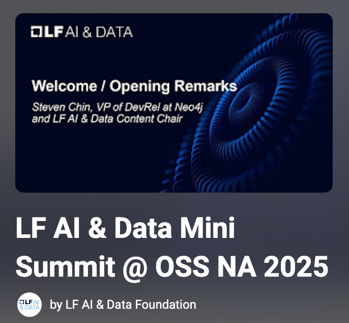 LFAIDataFdn's tweet image. 🎬 Missed the LF AI & Data Mini Summit at OSS NA 2025?
Catch all 11 recorded sessions — from GenAI guardrails to lightning talks from BeeAI, Docling, and more.
📺 Watch now: hubs.la/Q03wnlZ20
#LFData #opensourceAI #OSSummit #GenAI