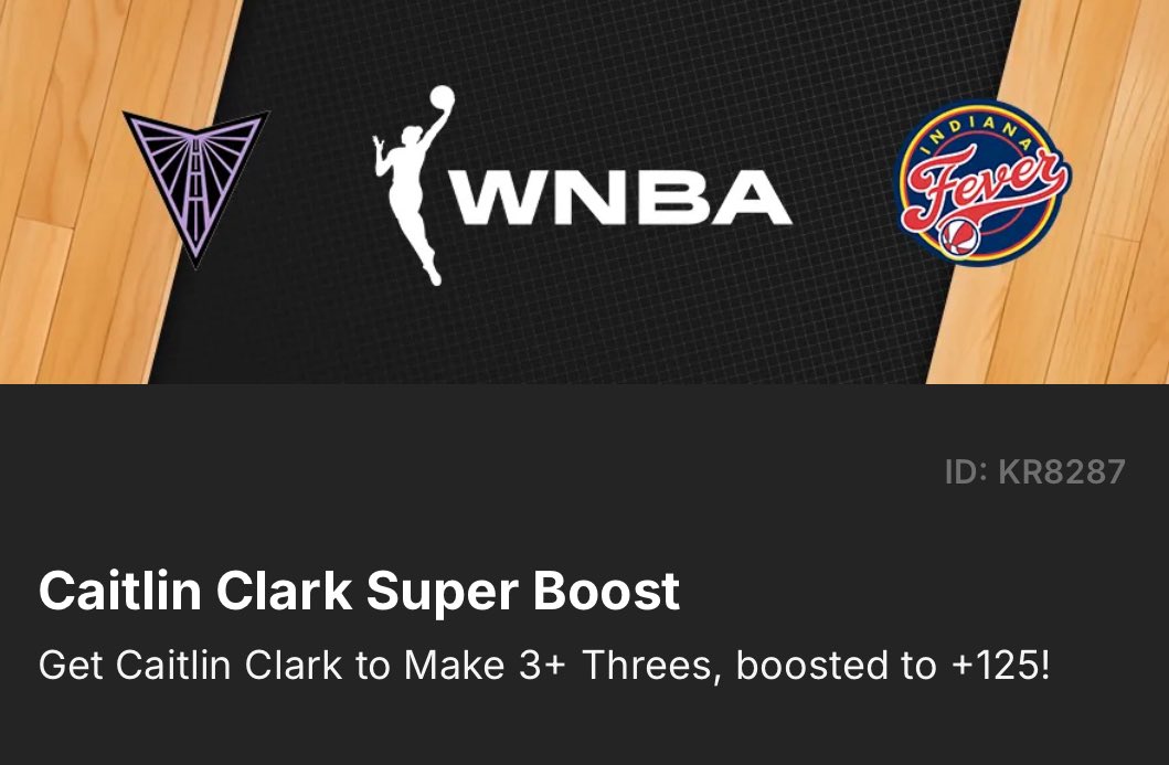 SourcedBetting's tweet image. DK 👩🏀 Super Boost:
Caitlin Clark 3+ Threes 🎯
+107 FV
8.61% EV @ +125
Good for 1.72u QK
Market loves this more than FDs 2-way Line so we’d recommend up to 2u QK
