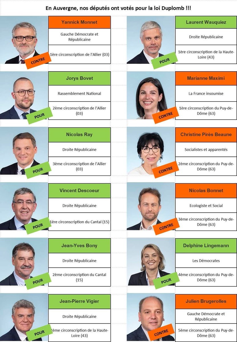 Mons_Lam's tweet photo. Dans le #PuyDeDôme, tu as des député.e.s comme @MarianneMaximi qui se battent pour le bien commun et tu en as d’autres comme @DelphLingemann qui cèdent aux sirènes des lobbys pour voter « l’écocide » #LoiDuplomb 

Merci à celles et ceux qui résistent. 
Honte aux autres. https://t.co/U3LTovdCTb